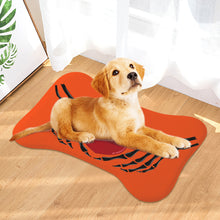 Load image into Gallery viewer, Ti Amo I love you - Exclusive Brand - Orange - Skeleton Hands with Heart  - Big Paws Pet Rug
