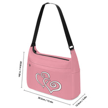 Load image into Gallery viewer, Ti Amo I love you - Exclusive Brand - Wewak - Double White Heart - Journey Computer Shoulder Bag
