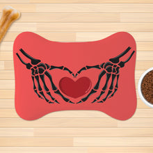 Load image into Gallery viewer, Ti Amo I love you - Exclusive Brand - Persimmon - Skeleton Hands with Heart  - Big Paws Pet Rug
