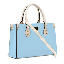 Load image into Gallery viewer, Ti Amo I love you - Exclusive Brand - Regent St Blue - Luxury Womens PU Tote Bag - Cream Straps
