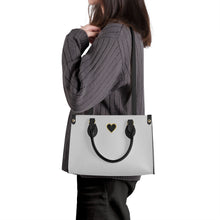 Load image into Gallery viewer, Ti Amo I love you - Exclusive Brand - Alto Gray - Luxury Womens PU Tote Bag - Black Straps
