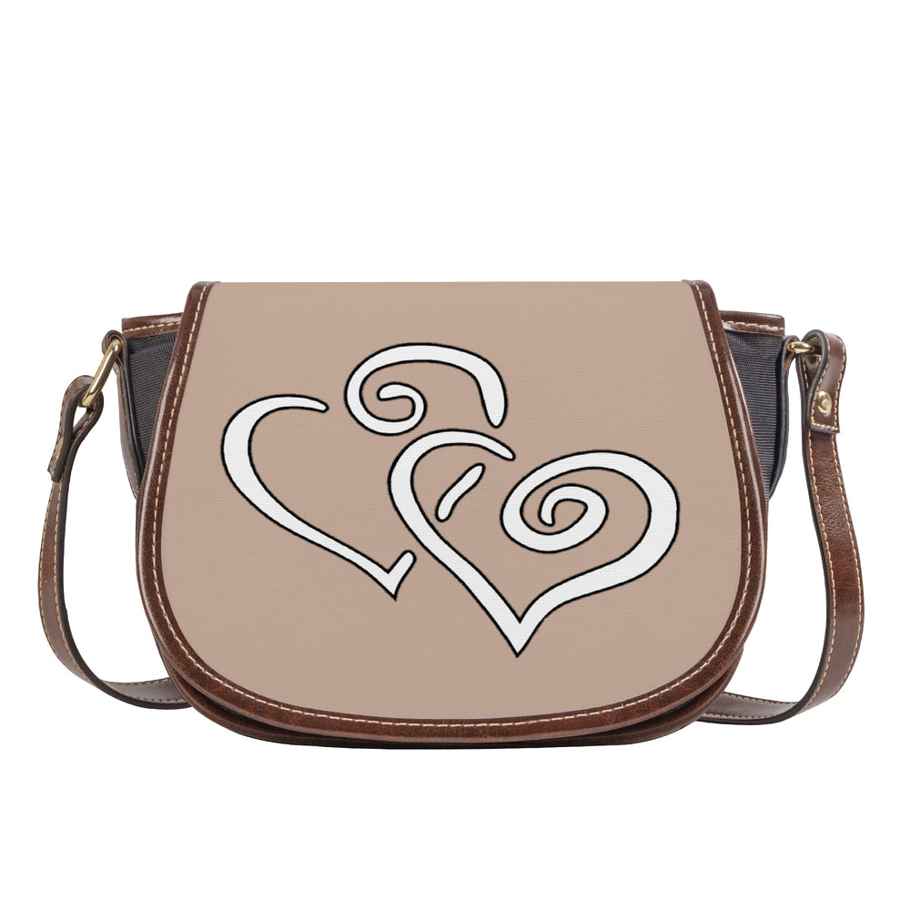 Ti Amo I love you - Exclusive Brand - Rodeo Dust 2  - Double White Heart - Saddle Bag