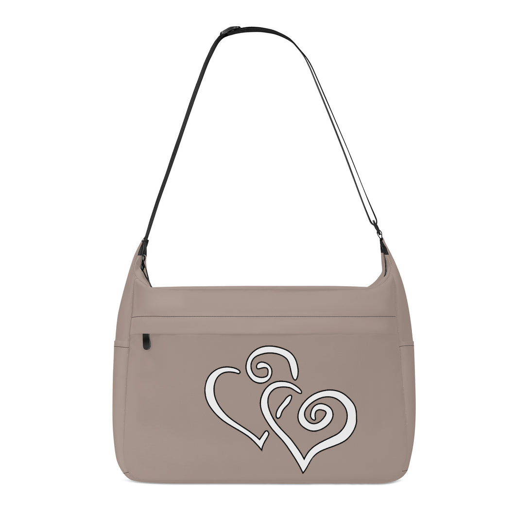 Ti Amo I love you - Exclusive Brand - Del Rio - Double White Heart - Journey Computer Shoulder Bag