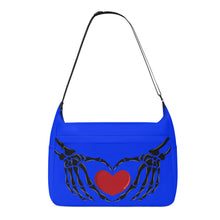 Load image into Gallery viewer, Ti Amo I love you - Exclusive Brand - Blue Blue Eyes - Skeleton Heart Hands  -  Journey Computer Shoulder Bag
