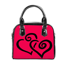 Load image into Gallery viewer, Ti Amo I love you - Exclusive Brand - Frolly - Double Black Heart -  Shoulder Handbag
