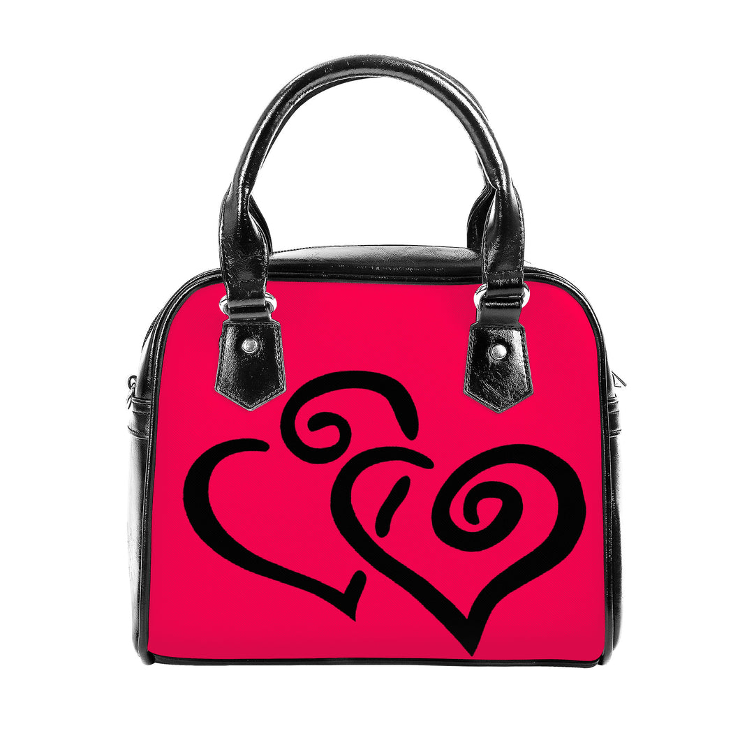 Ti Amo I love you - Exclusive Brand - Frolly - Double Black Heart -  Shoulder Handbag