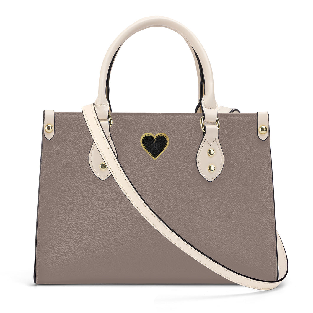 Ti Amo I love you - Exclusive Brand - Pharlap 2 - Luxury Womens PU Tote Bag - Cream Straps