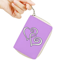 Load image into Gallery viewer, Ti Amo I love you - Exclusive Brand - Perfume - Double White Heart - Zipper Card Holder
