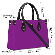 Load image into Gallery viewer, Ti Amo I love you - Exclusive Brand - Violet Eggplant - Luxury Womens PU Tote Bag - Black Straps
