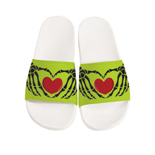 Load image into Gallery viewer, Ti Amo I love you - Exclusive Brand - Martian - Skeleton Hands with Heart -  Slide Sandals - White Soles
