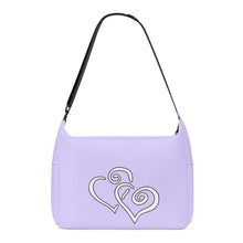 Load image into Gallery viewer, Ti Amo I love you - Exclusive Brand - Lilac - Double White Heart - Journey Computer Shoulder Bag
