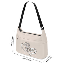 Load image into Gallery viewer, Ti Amo I love you - Exclusive Brand - Pearl Bush - Double White Heart - Journey Computer Shoulder Bag
