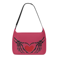 Load image into Gallery viewer, Ti Amo I love you - Exclusive Brand - Viva Magenta - Skeleton Heart Hands -  Journey Computer Shoulder Bag
