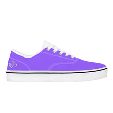 Load image into Gallery viewer, Ti Amo I love you - Exclusive Brand  - Heliotrope 3 - Double White Heart -  Skate Shoe - White Soles
