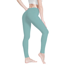 Load image into Gallery viewer, Ti Amo I love you - Exclusive Brand - Shadow Green 2 - Angry Fish  - Womens / Teen Girls  / Womens Plus Size  - Yoga Leggings - Sizes XS-3XL
