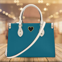 Load image into Gallery viewer, Ti Amo I love you - Exclusive Brand - Surfie Green 2 - Luxury Womens PU Tote Bag - Cream Straps
