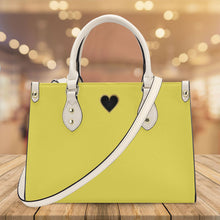 Load image into Gallery viewer, Ti Amo I love you - Exclusive Brand - Marigold Yellow - Luxury Womens PU Tote Bag - Cream Straps
