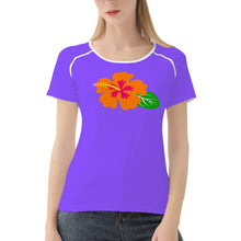 Load image into Gallery viewer, Ti Amo I love you - Exclusive Brand - Light Purple - Hawaiian Flower - Women&#39;s T shirt - Sizes XS-2XL
