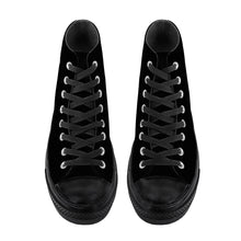 Load image into Gallery viewer, Ti Amo I love you - Exclusive Brand - Black - Angry Fish - High Top Canvas Shoes - Black  Soles
