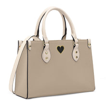 Load image into Gallery viewer, Ti Amo I love you - Exclusive Brand - Persuasion - Luxury Womens PU Tote Bag - Cream Straps
