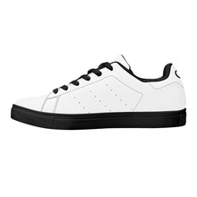 Load image into Gallery viewer, Ti Amo I love you - Exclusive Brand  - White - Double Black Heart - Low-Top Synthetic Leather Sneakers - Black Soles
