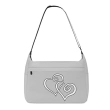 Load image into Gallery viewer, Ti Amo I love you - Exclusive Brand - Silver - Double White Heart - Journey Computer Shoulder Bag
