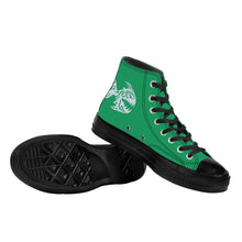 Load image into Gallery viewer, Ti Amo I love you - Exclusive Brand - Shamrock Green - Angry Fish - High Top Canvas Shoes - Black  Soles
