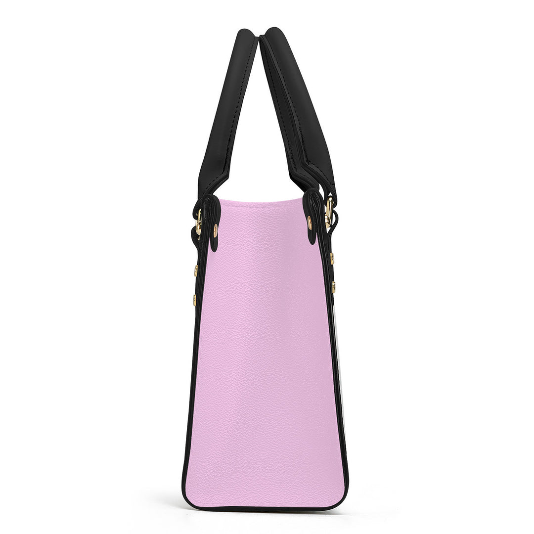 Ti Amo I love you - Exclusive Brand - Lucid Languid Lavender - Luxury Women PU Tote Bag - Black Straps