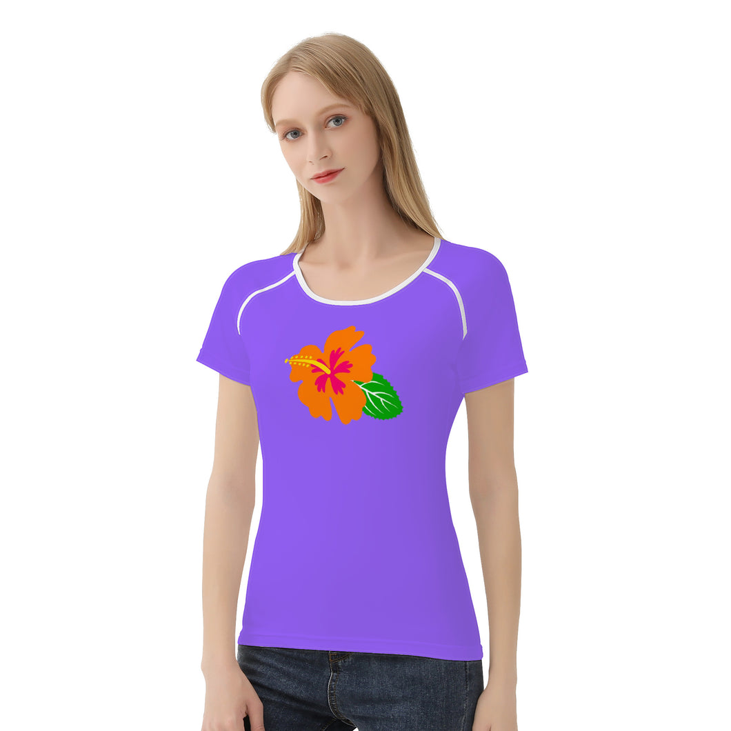 Ti Amo I love you - Exclusive Brand - Heliotrope 3 - Hawaiian Flower - Women's T shirt - Sizes XS-2XL