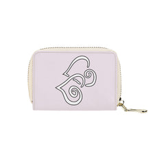 Load image into Gallery viewer, Ti Amo I love you - Exclusive Brand - Prim - Double White Heart - PU Leather - Zipper Card Holder
