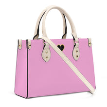 Load image into Gallery viewer, Ti Amo I love you - Exclusive Brand - Powder Pink - Luxury Womens PU Tote Bag - Cream Straps
