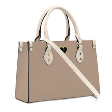 Load image into Gallery viewer, Ti Amo I love you - Exclusive Brand - Mushroom - Luxury Womens PU Tote Bag - Cream Straps
