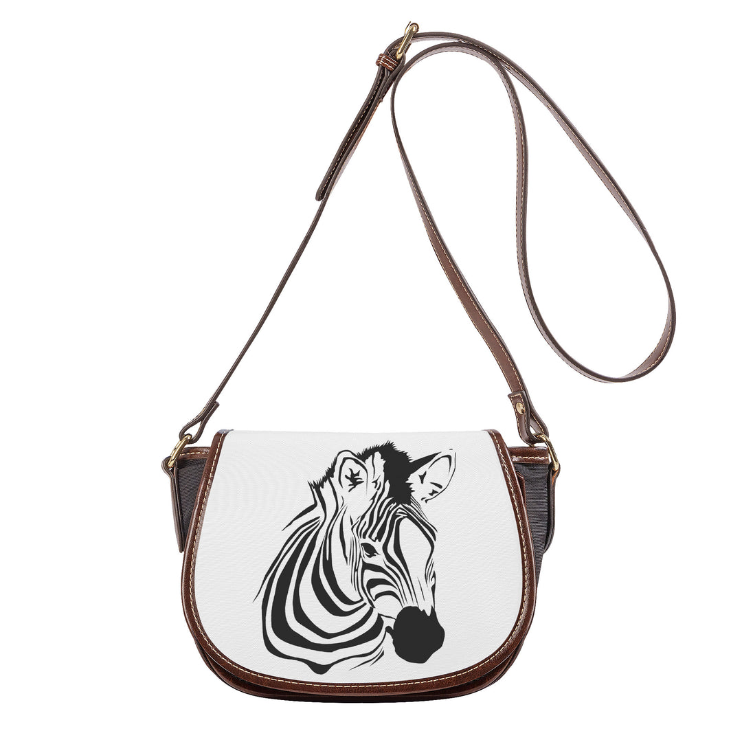 Ti Amo I love you - Exclusive Brand - White - Zebra - Saddle Bag