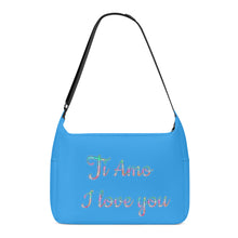 Load image into Gallery viewer, Ti Amo I love you - Exclusive Brand - Picton Blue 2 - Pastel Lettering -  Journey Computer Shoulder Bag
