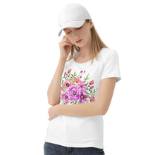 Load image into Gallery viewer, Ti Amo I love you - Exclusive Brand  - White - Floral Bouquet - Women&#39;s T shirt - Sizes XS-2XL
