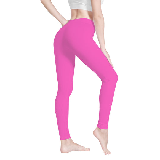 Ti Amo I love you - Exclusive Brand - Hot Pink - White Daisy - Yoga Leggings - Sizes XS-3XL