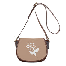 Load image into Gallery viewer, Ti Amo I love you - Exclusive Brand - Pale Taupe - White Daisy - Saddle Bag
