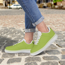 Load image into Gallery viewer, Ti Amo I love you - Exclusive Brand - Light Salad Green - Skelton Hands with Heart - Transparent Low Top Air Force Leather Shoes
