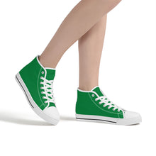 Load image into Gallery viewer, Ti Amo I love you - Exclusive Brand - Fun Green - High-Top Canvas - White Soles
