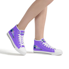 Load image into Gallery viewer, Ti Amo I love you  - Exclusive Brand  - Heliotrope 3 - High-Top Canvas Shoes  - White Soles
