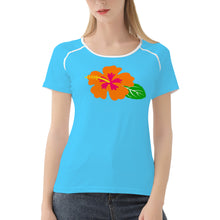 Load image into Gallery viewer, Ti Amo I love you - Exclusive Brand - Malibu - Hawaiian Flower - Women&#39;s T shirt - Sizes XS-2XL
