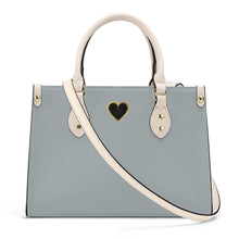 Load image into Gallery viewer, Ti Amo I love you - Exclusive Brand - Ash Grey - Luxury Women PU Tote Bag - Cream Straps
