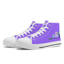 Load image into Gallery viewer, Ti Amo I love you  - Exclusive Brand  - Heliotrope 3 - High-Top Canvas Shoes  - White Soles
