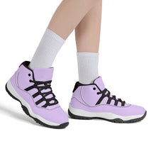 Load image into Gallery viewer, Ti Amo I love you - Exclusive Brand - Light Dusty Lavender - Skeleton Hands with Heart -  High Top Air Retro Sneakers - Black Laces
