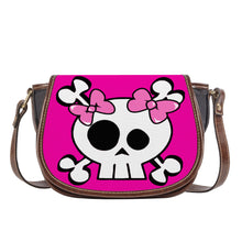 Load image into Gallery viewer, Ti Amo I love you - Exclusive Brand - Hollywood Cerise - Skeleton -  Saddle Bag
