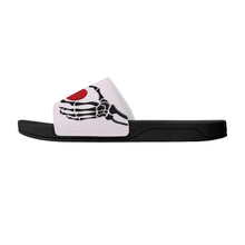 Load image into Gallery viewer, Ti Amo I love you - Exclusive Brand - Prim - Skeleton Hands with Heart - Slide Sandals - Black Soles
