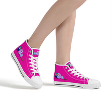 Load image into Gallery viewer, Ti Amo I love you  - Exclusive Brand - Hollywood Cerise - High-Top Canvas Shoes - White Soles
