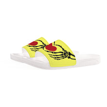 Load image into Gallery viewer, Ti Amo I love you - Exclusive Brand - Laser Lemon - Skeleton Hands with Heart -  Slide Sandals - White Soles
