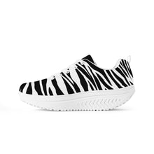 Load image into Gallery viewer, Ti Amo I love you - Exclusive Brand - Zebra - Black &amp; White - Zebra - Women&#39;s Mesh Heightening Shaking Shoe
