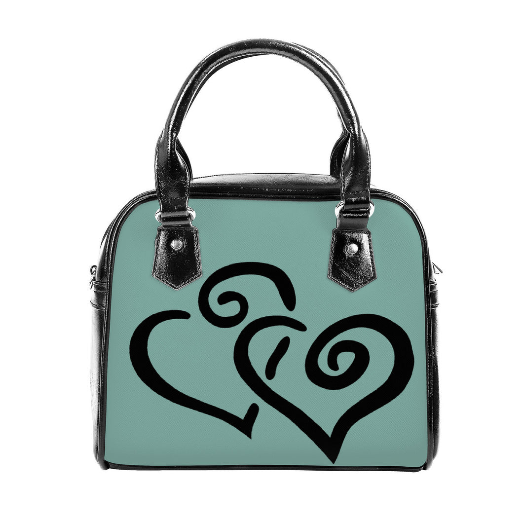 Ti Amo I love you - Exclusive Brand - Cascade 2 - Double Black Heart -  Shoulder Handbag